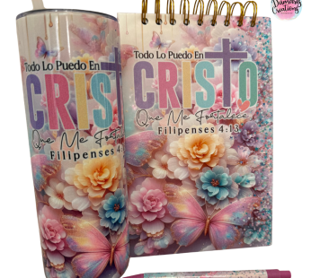 Personalized Religious Gift Set with Thermal Tumbler, Notebook, and Pen – Daily Inspiration